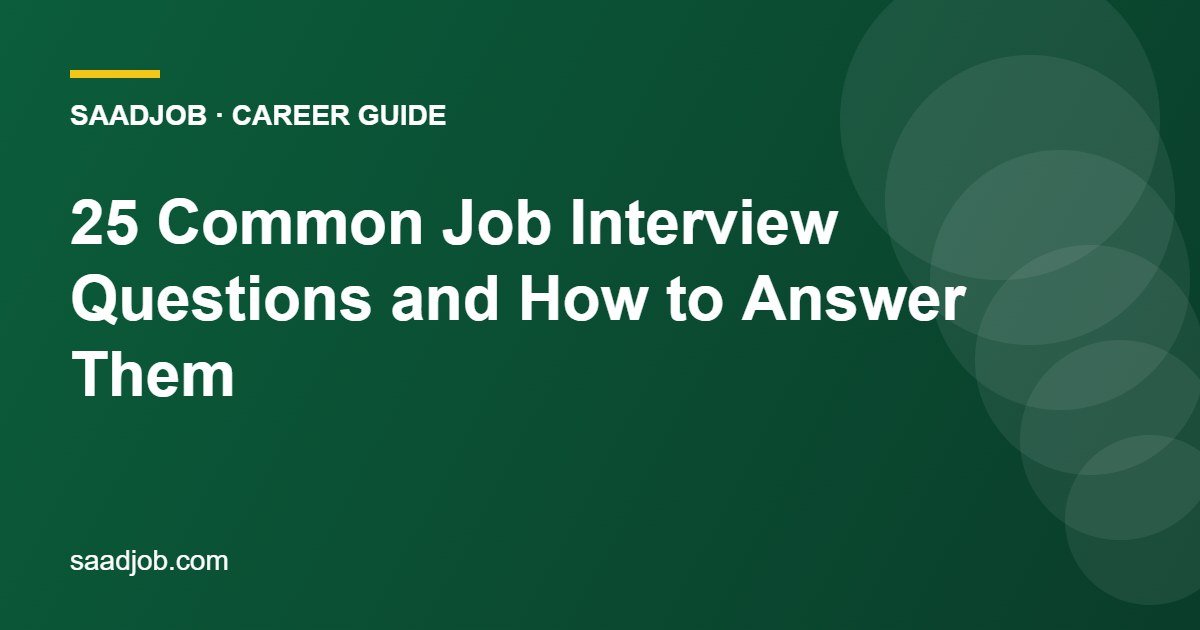 25 Common Job Interview Questions and How to Answer Them