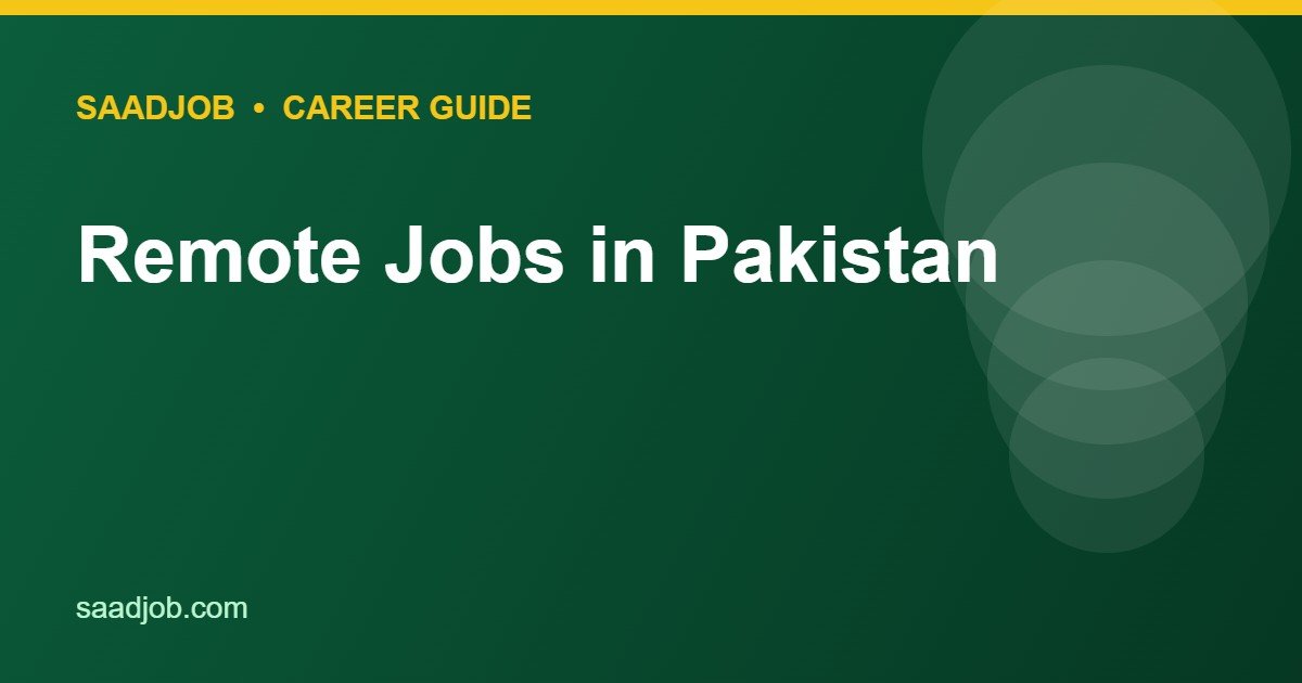 Remote Jobs in Pakistan